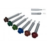 Саморез кровельный 4.8х19 мм цинк, шайба с прокл., PT3, RAL 1015 (7000 шт в коробе) STARFIX