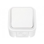 Выключатель 1 клав. (открытый, 6А, брызг. защ.) белый, Пралеска Аква, Bylectrica