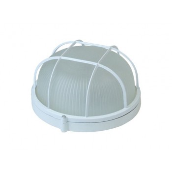 Светильник круг/белый/решетка 100Вт, IP54 (НБП 03-100-002) Юпитер