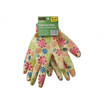 Перчатки нейлон, нитриловое покрытие, 9 р-р, желтые STARTUL GARDEN