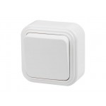 Выключатель 1 клав. (открытый, до 6А) белый, Стандарт, Юпитер