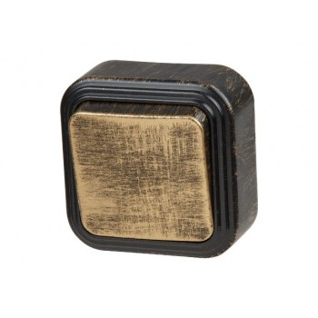 Выключатель 1 клав. (открытый, до 6А) бронз., Стандарт, Юпитер