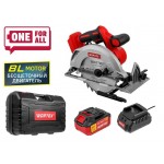 Аккум. циркулярная пила WORTEX CCS 1819-1 в чем. ALL1 XLT SET БЕСЩЕТ., 18 В, 185 мм, до 63 мм