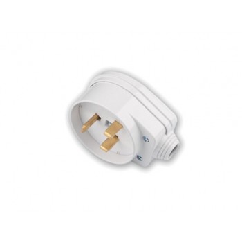 Вилка к электроплите (с/з, 32А, 250В) белая, Bylectrica