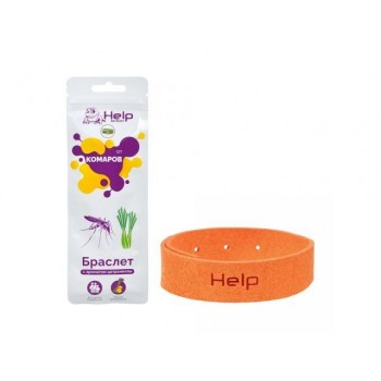 Браслет от комаров из микрофибры, 230х18х1 мм, HELP