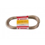 Трос стальной в ПВХ оплетке d=2,0 мм, прозрачный (моток 20 м)  REXANT