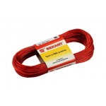 Трос стальной в ПВХ оплетке d=2,5 мм, красный ( моток 20 м)  REXANT