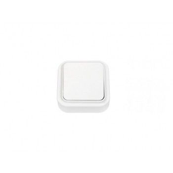 Выключатель 1 клав. проходной (открытый, 6А) белый, Пралеска, Bylectrica