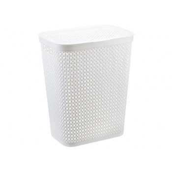 Корзина для белья ПИРУЛА 35л (белый) IDEA