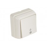 Выключатель кнопочный (с подсветкой, открытый) кремовая, BRON, MUTLUSAN