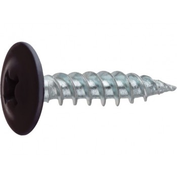 Саморез 4.2х16 мм с прессшайбой, цинк, острый, RAL 8017 (50 шт в зип-локе) STARFIX