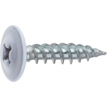 Саморез 4.2х16 мм с прессшайбой, цинк, острый, RAL 9003 (50 шт в зип-локе) STARFIX