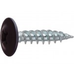 Саморез 4.2х16 мм с прессшайбой, цинк, острый, RAL 8017 (150 шт в пласт. конт.) STARFIX