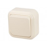 Выключатель 1 клав. (открытый, до 6А) бежевый, Стандарт, Юпитер