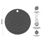 Коврик под горячее силиконовый, круглый, 17.5 х 0.2 см, GRAPHITE, PERFECTO LINEA