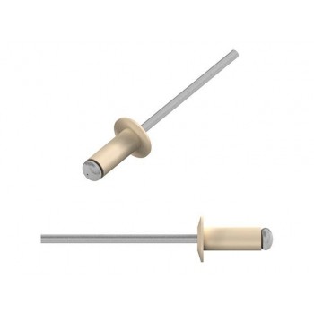 Заклепка вытяжная 3.2х8 мм алюминий/сталь, RAL 1015 (50 шт в зип-локе) STARFIX