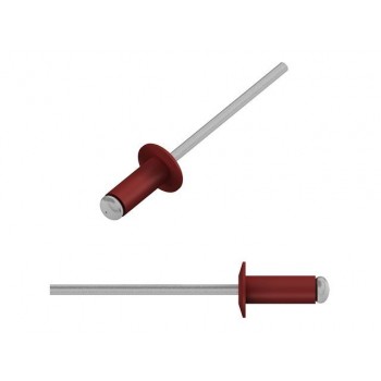 Заклепка вытяжная 3.2х8 мм алюминий/сталь, RAL 3011 (50 шт в зип-локе) STARFIX