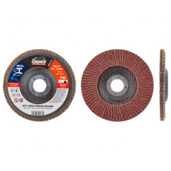Круг лепестковый 125х22мм P100 плоск. GEPARD (GP5016-100)
