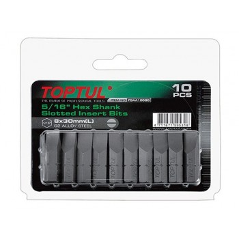 Насадка шлицевая 5/16" 1,2х6,5х30м 10шт блистер TOPTUL