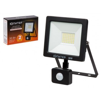 Прожектор светодиодный с датч. движ. 30 Вт 6500K ЮПИТЕР