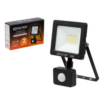 Прожектор светодиодный с датч. движ. 20 Вт 6500K ЮПИТЕР
