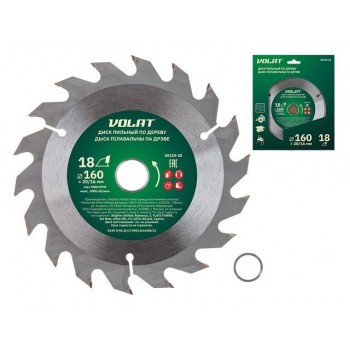 Диск пильный 160х20/16 мм 18 зуб. по дереву ВОЛАТ