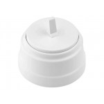 Выключатель 1 клав. тумблер. (открытый, до 10А) белый, Ретро, BYLECTRICA