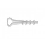 Дюбель-хомут для прямоугольного кабеля 14х6 мм белый (100 шт в пакете) STARFIX