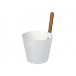 Бадья из алюминия 5 л, белая "Банные штучки"