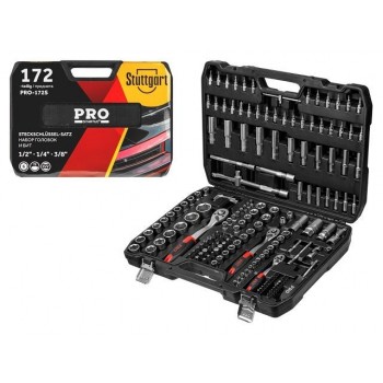 Набор головок и бит 172пр. 1/4",3/8",1/2" PRO STARTUL STUTTGART (PRO-172S)