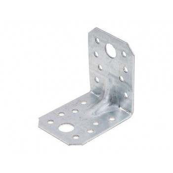 Уголок крепежный усиленный 53х65х65 мм С 2.0 мм белый цинк STARFIX