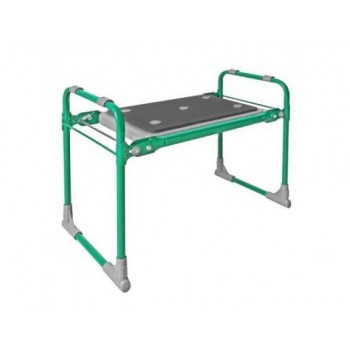 Скамейка садовая с мягким сиденьем, 560х300х425 мм, зеленый, NIKA