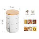 Банка для сыпучих продуктов керамическая, 1000 мл, Bella, PERFECTO LINEA