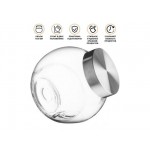 Банка для сыпучих продуктов стеклянная 1500 мл, серия Wella (Вэлла)  PERFECTO LINEA