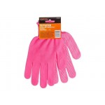 Перчатки нейлон, ПВХ "Микроточка", 9 р-р, розовые STARTUL