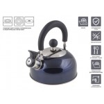 Чайник со свистком, нержавеющая сталь, 1.5 л, серия Holiday, синий металлик, PERFECTO LINEA