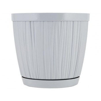 Горшок для цветов с прикорневым поливом, 1,8 л., Barcelona, утренний туман, InGreen