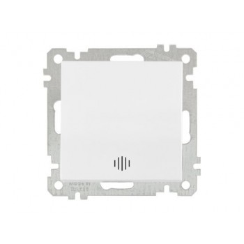 Выключатель 1-клав. (с подсветкой, скрытый, винт. зажим) белый, ELITRA, MUTLUSAN