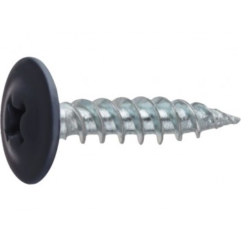 Саморез 4.2х16 мм с прессшайбой, цинк, острый, RAL 7024 (14000 шт в коробе) STARFIX