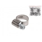 Хомут червячный 08-16 мм, нерж.сталь (W2) (50 шт в пакете) STARFIX