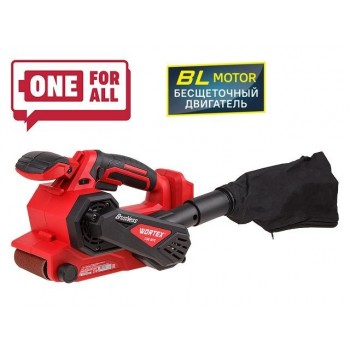 Аккум. ленточная шлифмашина WORTEX CSB 1875 в кор. ALL1 XLT SOLO БЕСЩЕТ, 18 В, 120-380 м/мин, 457x76