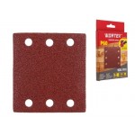 Шлифлист 100х110мм Р60 д/дерева самосцепл. 6 отв. 5 шт. WORTEX