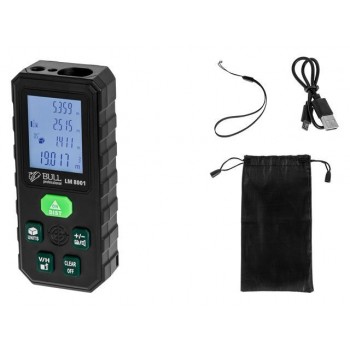 Дальномер лазерный BULL LM 8001 в кор. Проекция креста (зеленый), 0,08 – 80 м, +- 2 мм