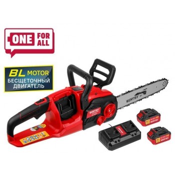 Аккум. пила цепная WORTEX CEC 3536-1 шина 35 см (14"), 3/8" LP, 1.3 мм  с акб и зу ALL1 XLT SET