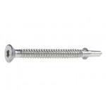 Саморез с крыльчаткой (флюгель) 4.8х32 мм, цинк, сверло, T25 (500 шт в карт. уп.) STARFIX