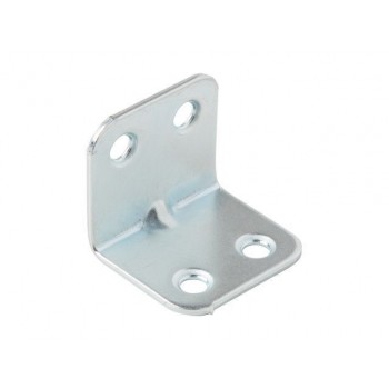 Уголок мебельный 25х25х25 мм белый цинк (100 шт в карт. уп.) STARFIX
