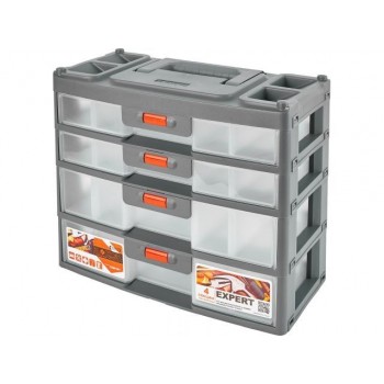 Сет для мелочей Blocker Expert, 4 секции, серо-свинцовый/оранж., BLOCKER