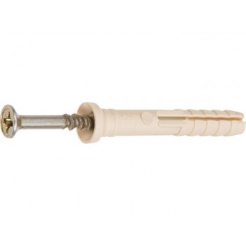 Дюбель-гвоздь 6х40 мм нейлон потай (10 шт в зип-локе) STARFIX