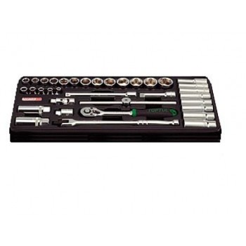 Набор-сет головок 3/8" 35пр. 434х176мм TOPTUL