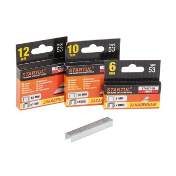 Скобы закалённ. 10мм тип 53 (1000шт) STARTUL PROFI (ST4507-10)